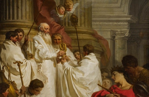 مراسم عشاء ربانی بازیل قدیس. اثر پی‌یر اوبر سوبلراس. ۱۷۴۶ میلادی